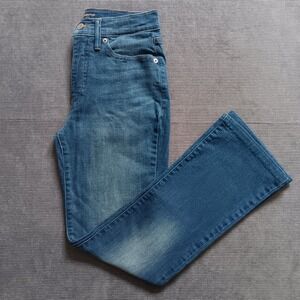 Lucky Brand Bridgette Boot Jeans Women 4/27 *measures 26" Blue High Rise, hemmed